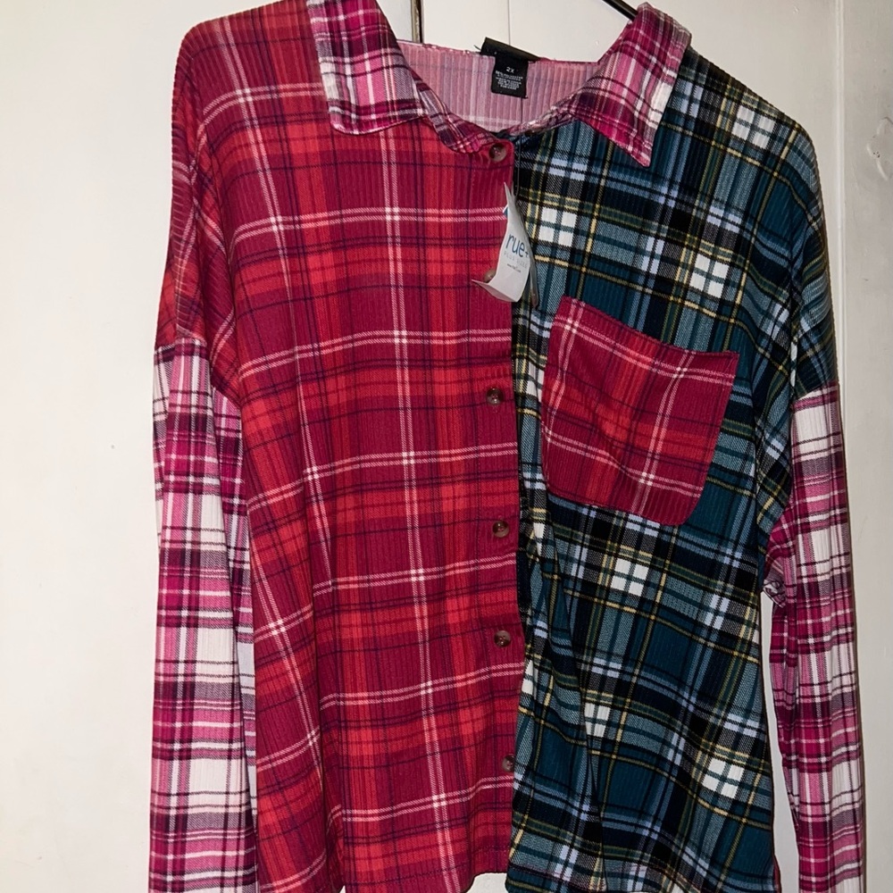 Plaid Shirt - Pink and Green